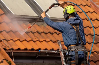 Démoussage et hydrofuge de toiture à Sansan